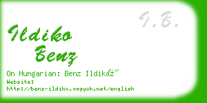 ildiko benz business card